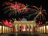 Brandenburg Gate with Fireworks