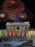 Brandenburg Gate with Fireworks