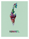 Israel Color Splatter Map