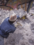 1992 Man Breaking Pieces Out of Berlin Wall