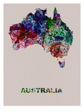 Australia Color Splatter Map