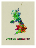 United Kingdom Color Splatter Map