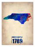 North Carolina Watercolor Map