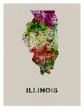 Illinois Color Splatter Map