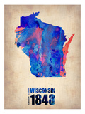 Wisconsin Watercolor Map