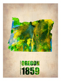 Oregon Watercolor Map