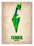 Israel Watercolor Map