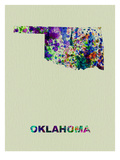 Oklahoma Color Splatter Map