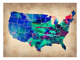 Usa Watercolor Map 3