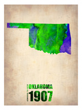 Oklahoma Watercolor Map