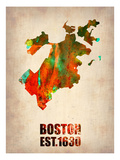 Boston Watercolor Map
