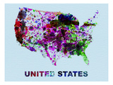 United States Color Splatter Map