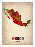 Mexico Watercolor Map