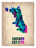 Chicago Watercolor Map
