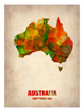 Australia Watercolor Map