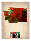 Washington Watercolor Map