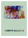 North Dakota Color Splatter Map
