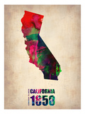 California Watercolor Map