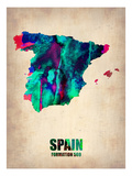 Spain Watercolor Map