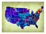 Usa Watercolor Map 5