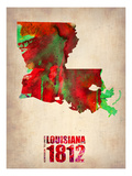 Louisiana Watercolor Map