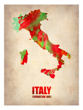 Italy Watercolor Map