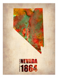 Nevada Watercolor Map
