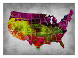 Usa Watercolor Map 4