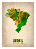 Brazil Watercolor Map