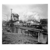A Great Northern Railway Train on the GNR Bridge across the Lake Washington Ship Canal in Ballar