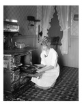 Baking Bread at Home for School Project  ca 1914
