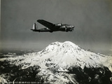 B-17 "Flying Fortess" Bomber over Mt Rainier  1938