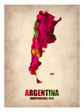 Argentina Watercolor Map