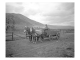 Horse-Drawn Wagon on Ranch  Near Priest Rapids  Yakima County  WA  1915