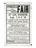 Peninsula Fair and Poultry Show  Gig Harbor (September 7-9  1928)