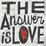 The Answer is Love Grunge Square