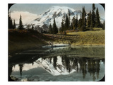 Mount Rainier and One of the Reflection Lakes  1917