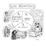 CAPTIONLESS Title: "BLOG BREAKDOWN" On graph: "1/3 Crap somebody cooked  …" - New Yorker Cartoon