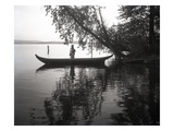 Northwest Indian Style Canoe on a Lake Washington  1905-1906