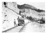Deer Park Hand Car Crew  Montana  ca 1912