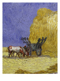 Oxen and Cart in the Shade  from La Méridienne Ou La Sieste  Siesta at Noon