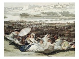 The Pradera or Grassland of San Isidro C1788 Shows Madrid in Distance (Detail)