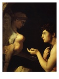 Oedipus and the Sphinx (Oedipus Explique L'Énigme Du Sphinx)  1808 (Detail)