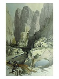Theatre  Petra  Jordan  at Entrance to City  1839 Watercolour