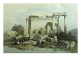 Temple  Baalbek  Lebanon  1839 Watercolour