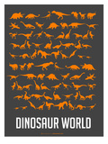 Dinosaur Poster Orange