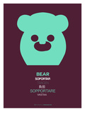 Green Bear Multilingual Poster
