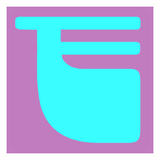 Letter F Blue