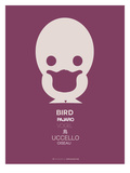 Purple Bird Multilingual Poster