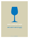Wine Poster Blue
